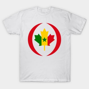 Senegalese Canadiain Multinational Patriot Flag Series T-Shirt